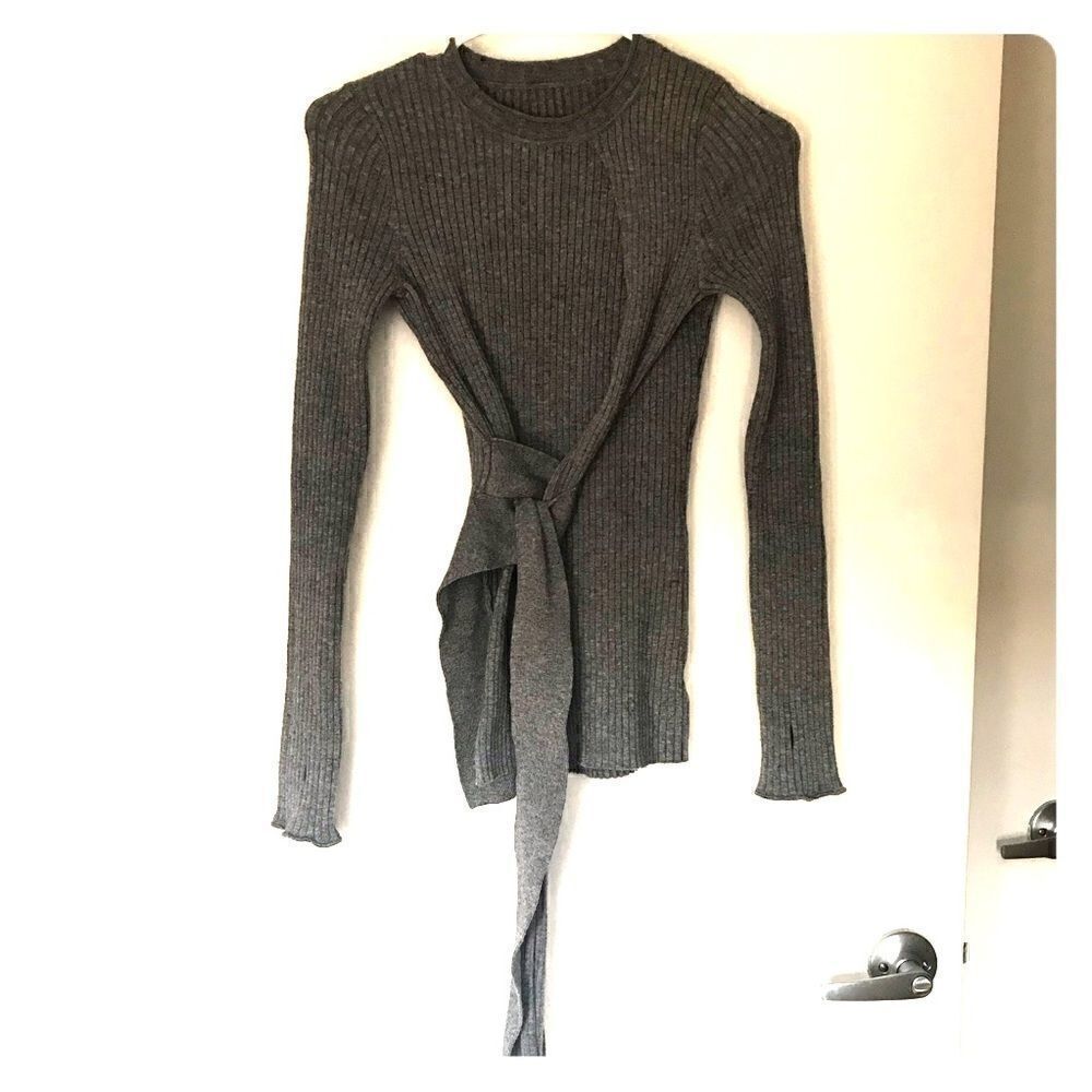 Front tie knit sweater  #4
